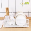 【Conalife】2入組 - 廚房嚴選碗盤收納瀝水架(碗盤架/瀝水架/碗盤瀝水架/置物架)