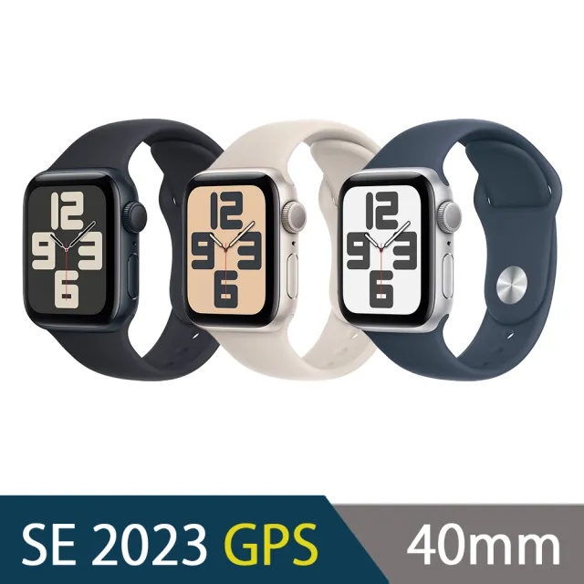 運動錶帶組【Apple】Apple Watch SE2 2023 GPS 40mm(鋁金屬錶殼搭配運動型錶帶)