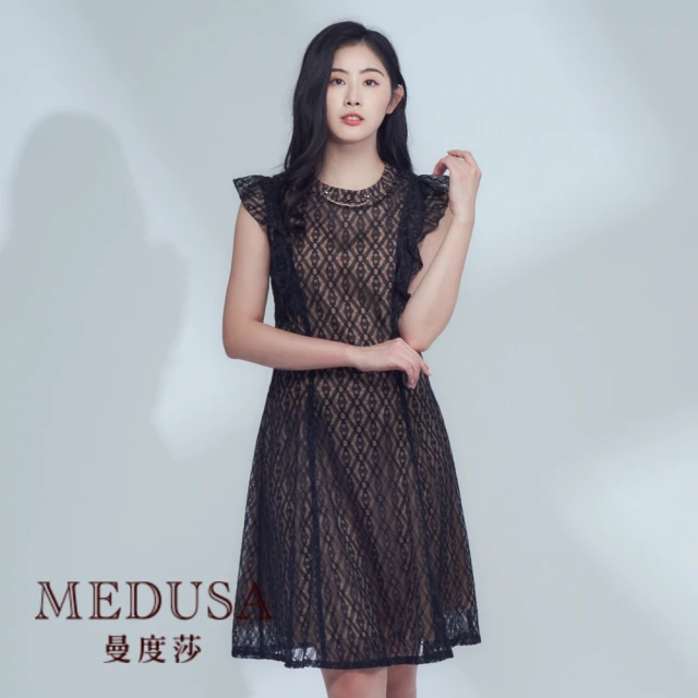 MEDUSA 曼度莎 現貨-華麗金鍊黑小禮服 （M-XL）｜小禮服 禮服洋裝 連身裙(101-23106)