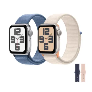 運動錶帶組【Apple 蘋果】Apple Watch SE2 2023 GPS 44mm(鋁金屬錶殼搭配運動型錶環)
