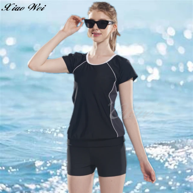 小薇的店小薇的店 泳之美品牌時尚二件式短袖泳裝(NO.282368)