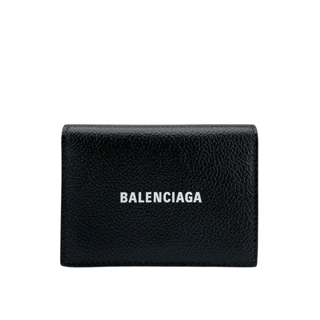 Balenciaga 巴黎世家 品牌Logo牛皮暗釦對開卡片