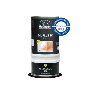 【沃克嚴選】比利時 Rubio單一塗層護木油-室內用 純色 1.3L A+B 罐