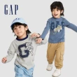 【GAP】男幼童裝 Logo/印花純棉圓領長袖T恤 厚磅密織親膚系列-多色可選(774230)