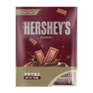 【Hersheys 好時】好時牛奶巧克力 袋裝 120g(巧克力)
