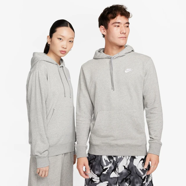 NIKE 耐吉 上衣 男款 長袖上衣 帽T 運動 AS M NSW CLUB HOODIE PO FT 灰 CZ7858-063