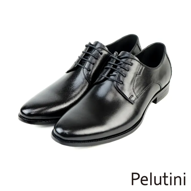 【Pelutini】經典素面綁帶徳比鞋 黑色(PE17271-BL)