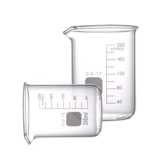 【TOR】家用烘焙帶刻度量杯 實驗杯 耐熱玻璃  玻璃燒杯200ml刻度杯 GCL200-F(燒杯量杯 實驗玻璃 廣口燒杯)