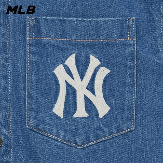 【MLB】牛仔丹寧襯衫 紐約洋基隊(3ADRR0134-50INS)