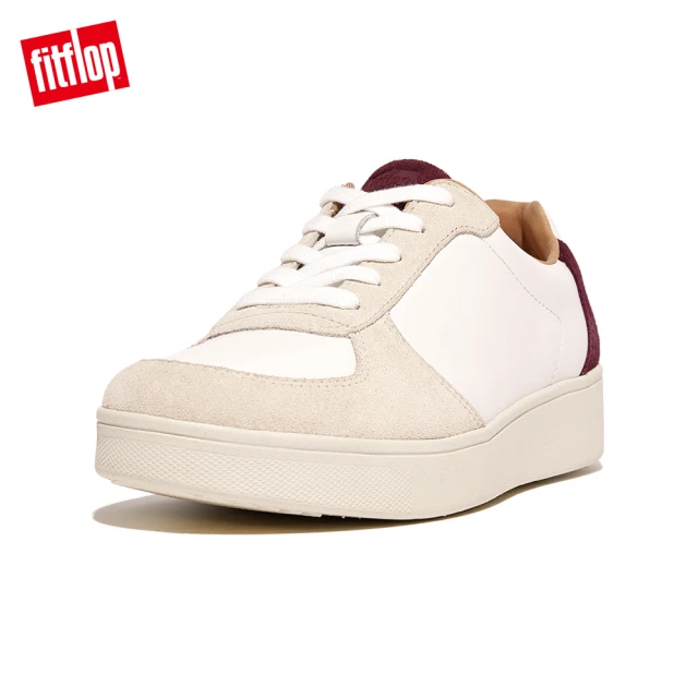 FitFlop RALLY LEATHER/SUEDE PANEL SNEAKERS時尚百搭繫帶休閒鞋-女(葡萄紫)