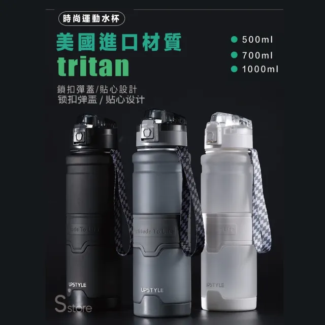【S-SportPlus+】水壺 運動水壺 700ML 健身水壺(防摔水壺 Tritan進口材質 大水壺)