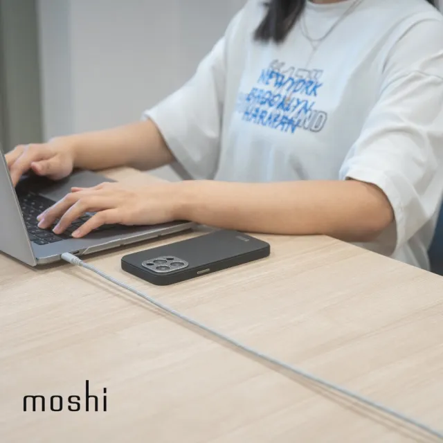 【moshi】Integra USB-C to USB-C 240W/480Mbps 充電傳輸編織線(2.0m)