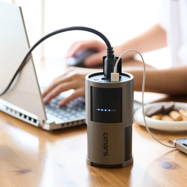 【omars】NOESSPW24BGPD-TW 22500mAh AC85W+PD30W 3孔輸出 AC攜帶式交直流行動電源(行動插座小圓罐)