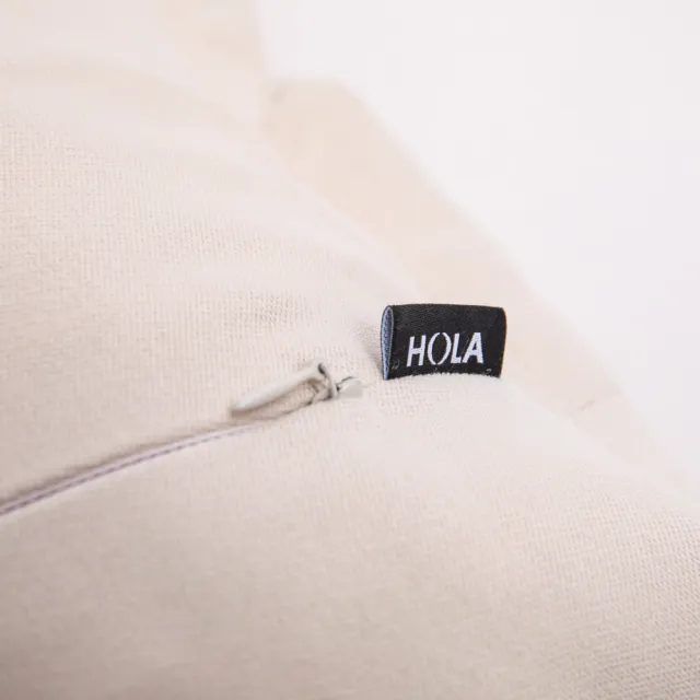 【HOLA】素色舒綿雙針抱枕 30X60CM 奶油白