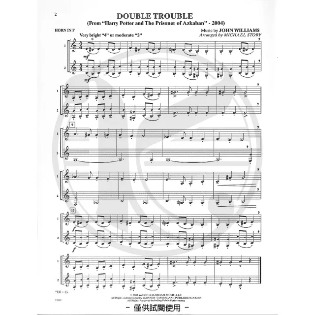 【Kaiyi Music 凱翊音樂】電影精選二重奏：法國號 第1-4級