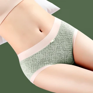 【Kosmiya】無痕蕾絲玻尿酸抑菌純棉內褲 中腰內褲(6件組 M/L/XL)