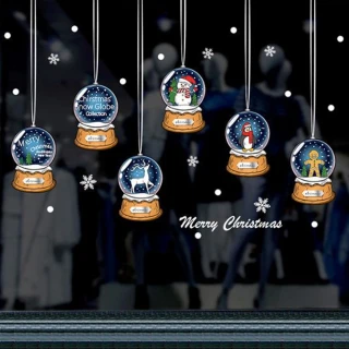 【神崎家居】聖誕裝飾無痕壁貼-水晶球