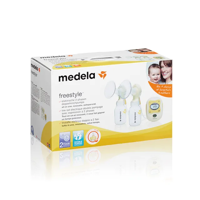 【Medela】美德樂Freestyle 飛韻雙邊電動吸乳器(大螢幕智能記憶)