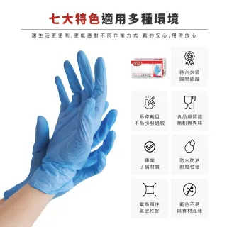 【Unilever 聯合利華】LIFEBUOY無粉食品級手套任選2盒(超越乳膠手套 NBR料理手套食品手套烹飪手套)