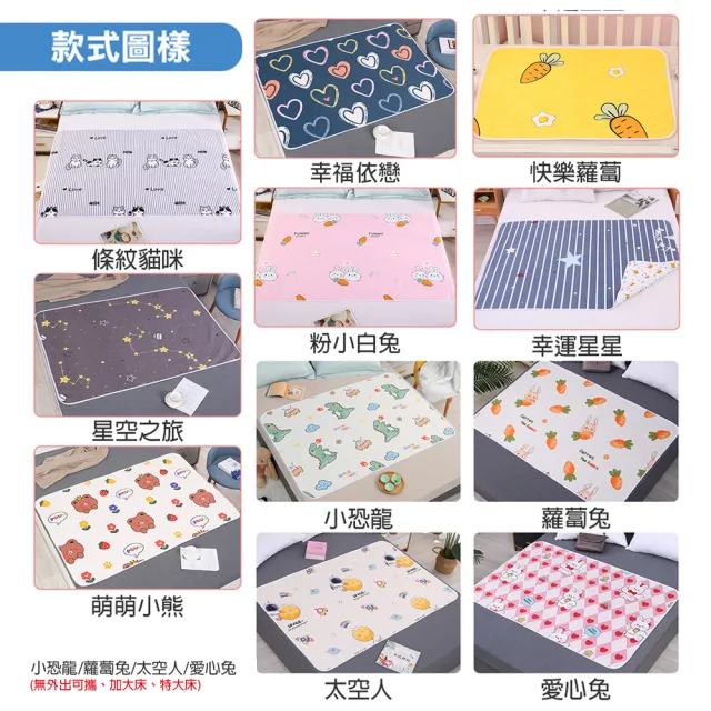 【TENGYUE】嬰兒尿墊 三層防水隔尿保潔墊-50x70cm二入組(迷你 尿布墊 生理墊 寵物墊 可機洗)
