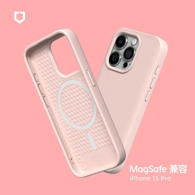 【RHINOSHIELD 犀牛盾】iPhone 15 Pro 6.1吋 SolidSuit MagSafe兼容 超強磁吸手機保護殼(經典防摔背蓋殼)