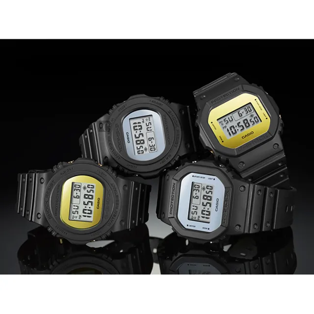 CASIO 卡西歐】G-SHOCK 35周年MIRROR DW-5700 經典王者手錶-鏡面金(DW