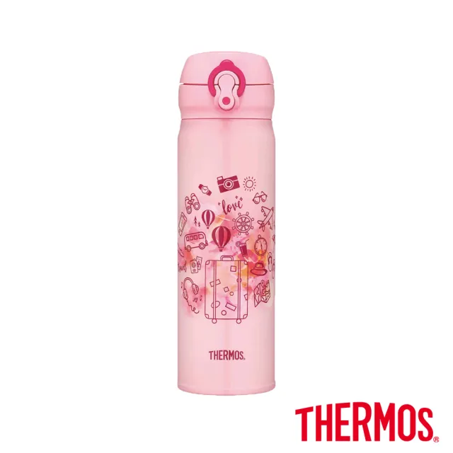 【THERMOS 膳魔師】買1送1_不鏽鋼超輕量彈蓋真空保溫杯500ml(JNL-502+JNL-502)