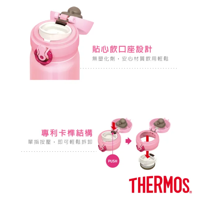 【THERMOS 膳魔師】買1送1_不鏽鋼超輕量彈蓋真空保溫杯500ml(JNL-502+JNL-502)