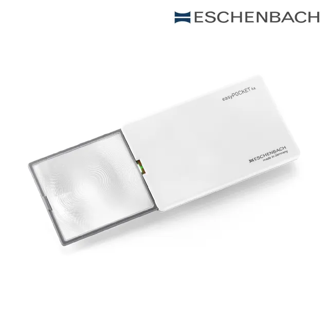 【Eschenbach】easyPOCKET 6倍/24D 德國製LED攜帶型非球面放大鏡 152133(熟齡老花 出門購物 輕巧好攜帶)