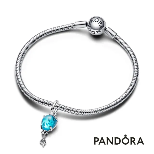 【Pandora 官方直營】Pandora for UNICEF 藍色 Murano 琉璃汽球吊飾