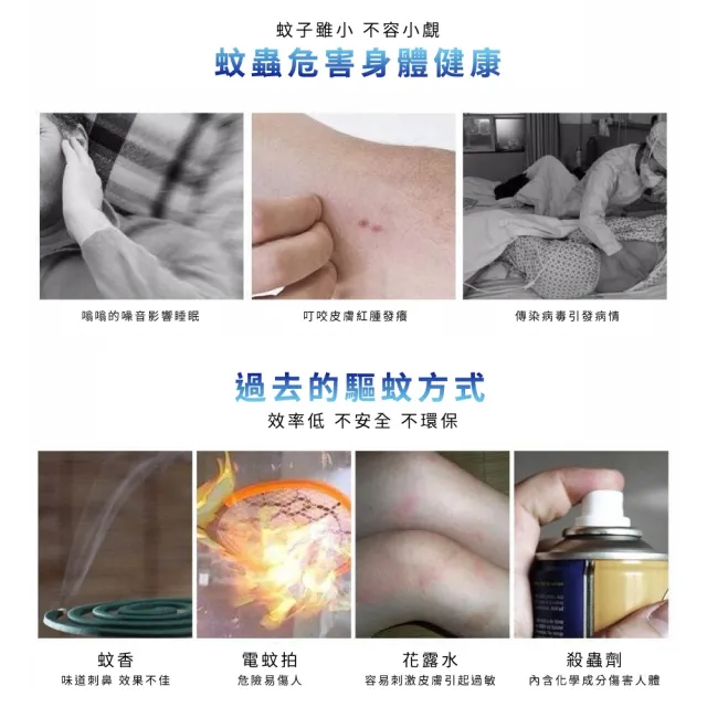 【科學驅蚊】便攜式超音波驅蚊器(驅蚊 防蚊 驅蟲 除塵螨 兒童防護)