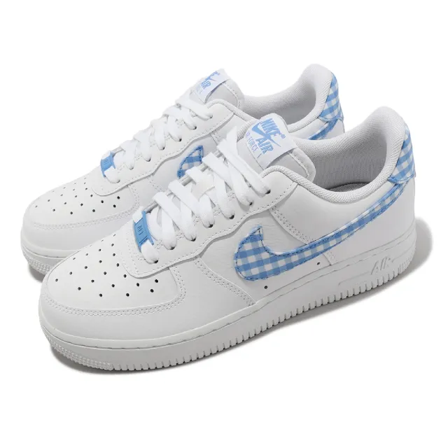 NIKE 耐吉】休閒鞋Wmns Air Force 1 07 ESS Trend 女鞋白藍AF1 格紋