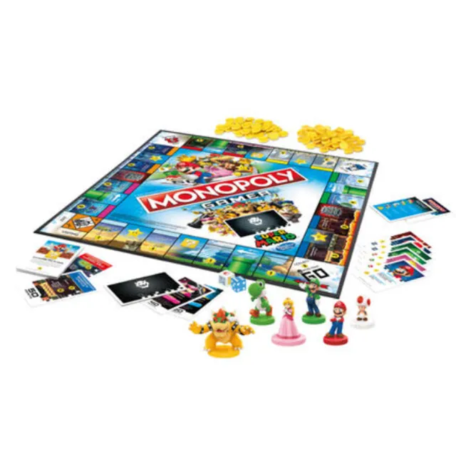 【Hasbro Gaming 孩之寶桌遊】Monopoly 地產大亨超級瑪利歐冒險大挑戰遊戲組(精裝版)
