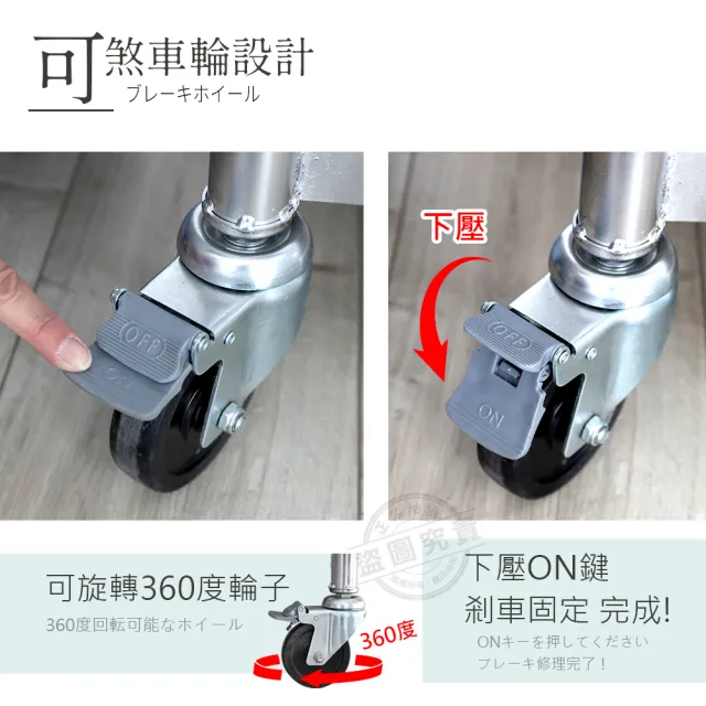 【Abis】客製商品-豪華升級版60X180CM二層圓角430不鏽鋼桌-附煞車輪/料理桌/工作台/流理台(2尺x6尺)