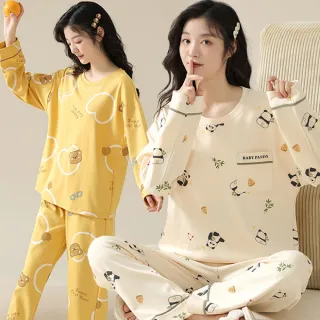 【NEW FORCE】慵懶軟綿長袖居家睡衣-4色可選(長袖睡衣/bratop/女睡衣/保暖睡衣/可愛睡衣/家居服)