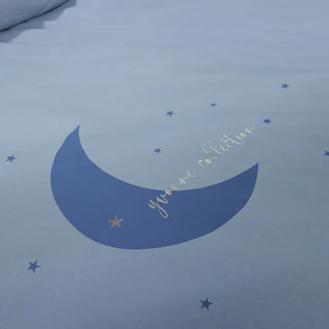【YVONNE 以旺傢飾】超細搖粒絨蓄暖 冬被-星月 運河藍(雙人)