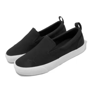【PUMA】休閒鞋 Bari Slip On Comfort 女鞋 黑 白 帆布 套入式 懶人鞋(384629-02)