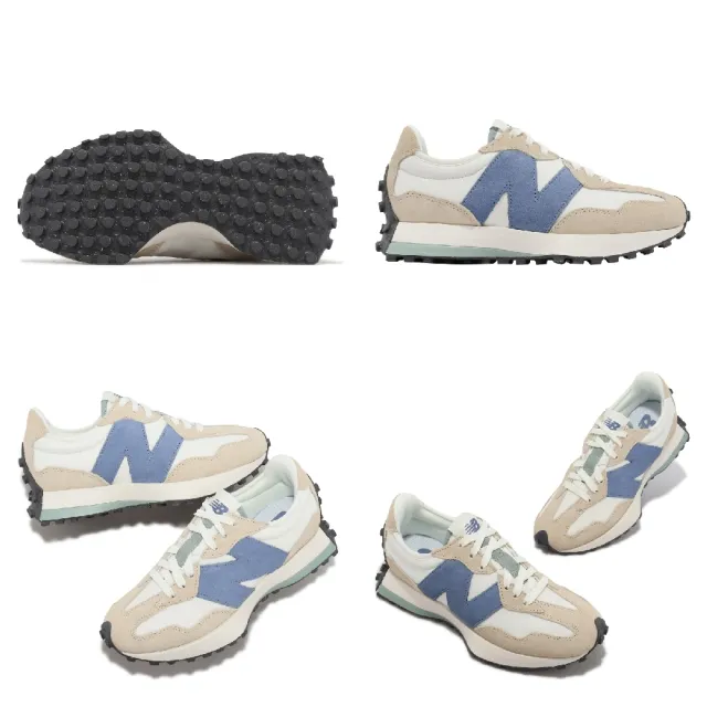 【NEW BALANCE】休閒鞋 327 米白 奶茶色 藍 女鞋 麂皮 復古 大N NB(WS327PV-B)