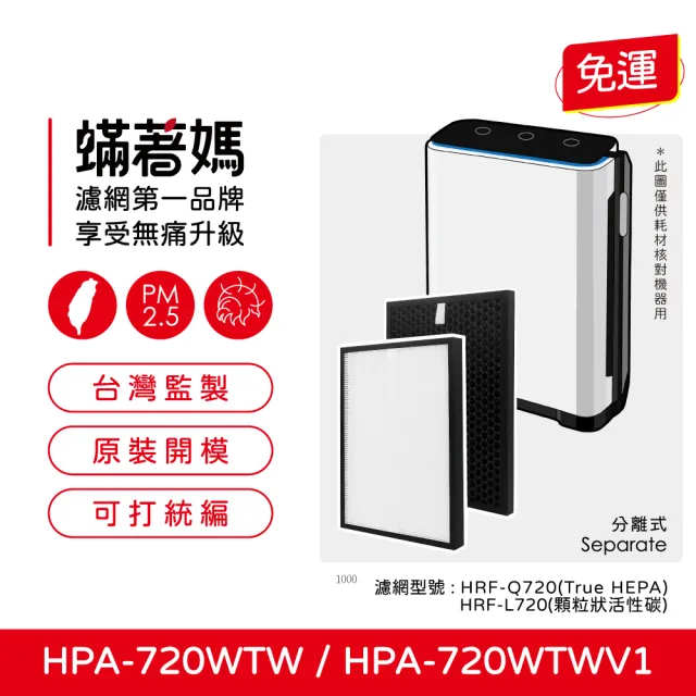 【蟎著媽】濾網(適用 Honeywell HPA720 HPA720WTW HPA-720WTW)