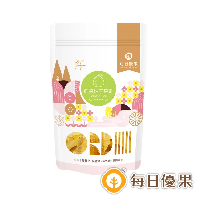 【每日優果】鮮採柚子皮果乾200G(果乾)
