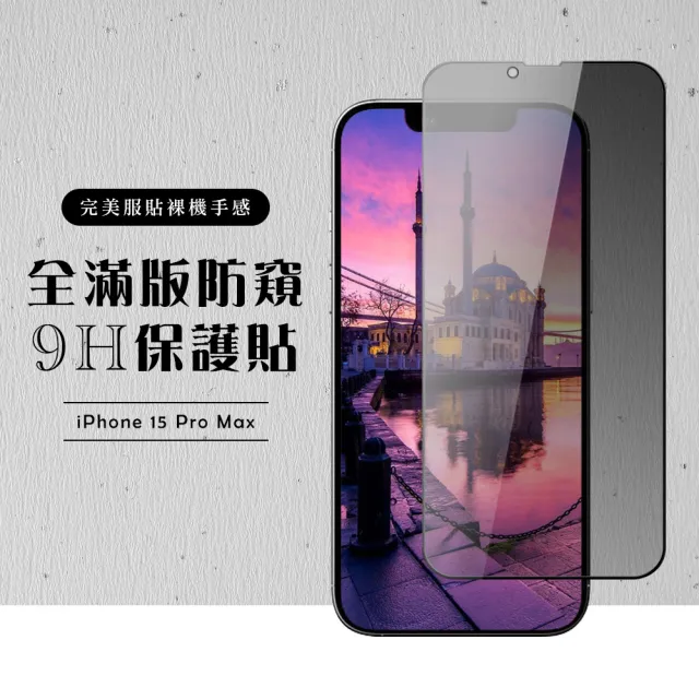 【龍鱗保貼】IPhone 15 PRO MAX 保護貼滿版防窺黑框玻璃鋼化膜