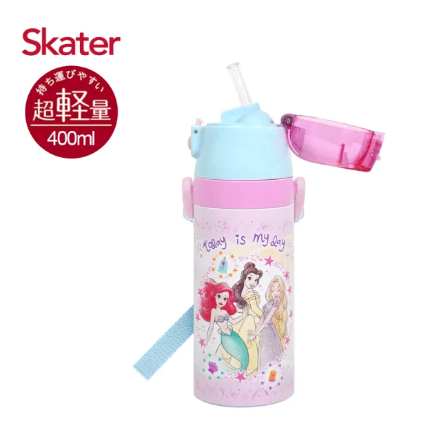 【Skater】吸管不鏽鋼保溫-兒童水壺400ml(迪士尼)