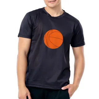 【MISPORT 運動迷】台灣製 運動上衣 T恤-籃球單顆/運動排汗衫(MIT專利呼吸排汗衣)