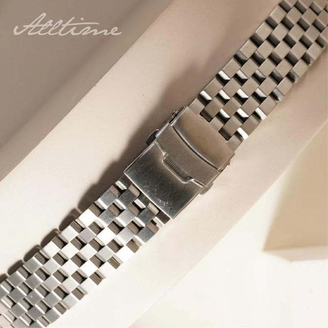 【ALL TIME 完全計時】Apple Watch S7/6/SE/5/4 38/40/41mm 五排實心切面不鏽鋼錶帶_贈調錶帶工具