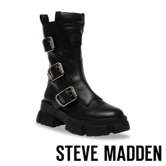 STEVE MADDEN TRANSFIXED 皮釦厚底中筒