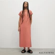 【ALLSAINTS】ANNA 休閒厚實純棉公羊頭骨T恤式長版連身裙洋裝-粉(常規版型)