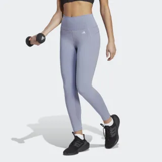 【adidas 愛迪達】OPT ST 78 TIG 女 緊身褲 高腰 亞洲版 多功能 訓練 有氧 吸濕排汗 藍紫(HR5442)