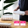 【Dagebeno荷生活】獨立立式存放卡扣式雞蛋保鮮盒 防碰撞簡約設計雞蛋分裝盒(12+18格各1入)