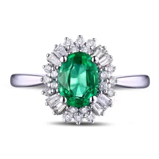 【禾美珠寶】天然哥倫比亞祖母綠戒指YS538(18K金)