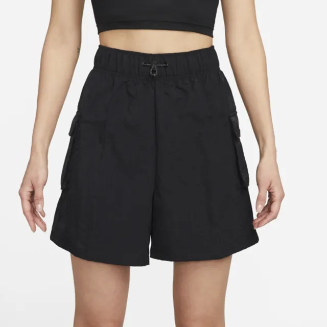 【NIKE 耐吉】AS W NSW ESSNTL WVN HR SHORT 女 運動 短褲 黑 口袋 休閒褲 穿搭(DM6248-010 ∞)
